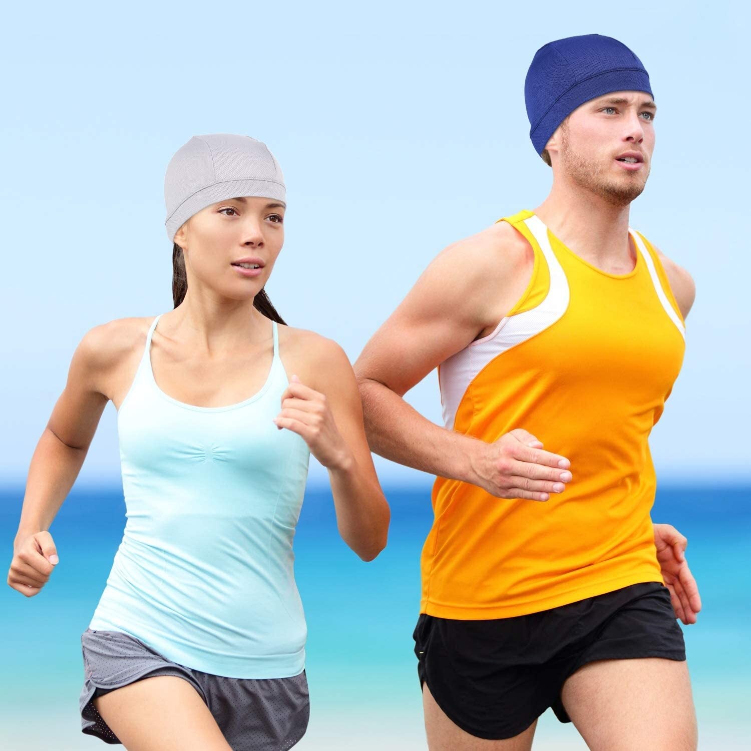 3Pack Sport Sweat Wicking Cycling Hat Cooling Skull Cap Helmet Liner Beanie Cap